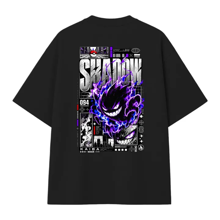 Remera Gengar oversize, espalda